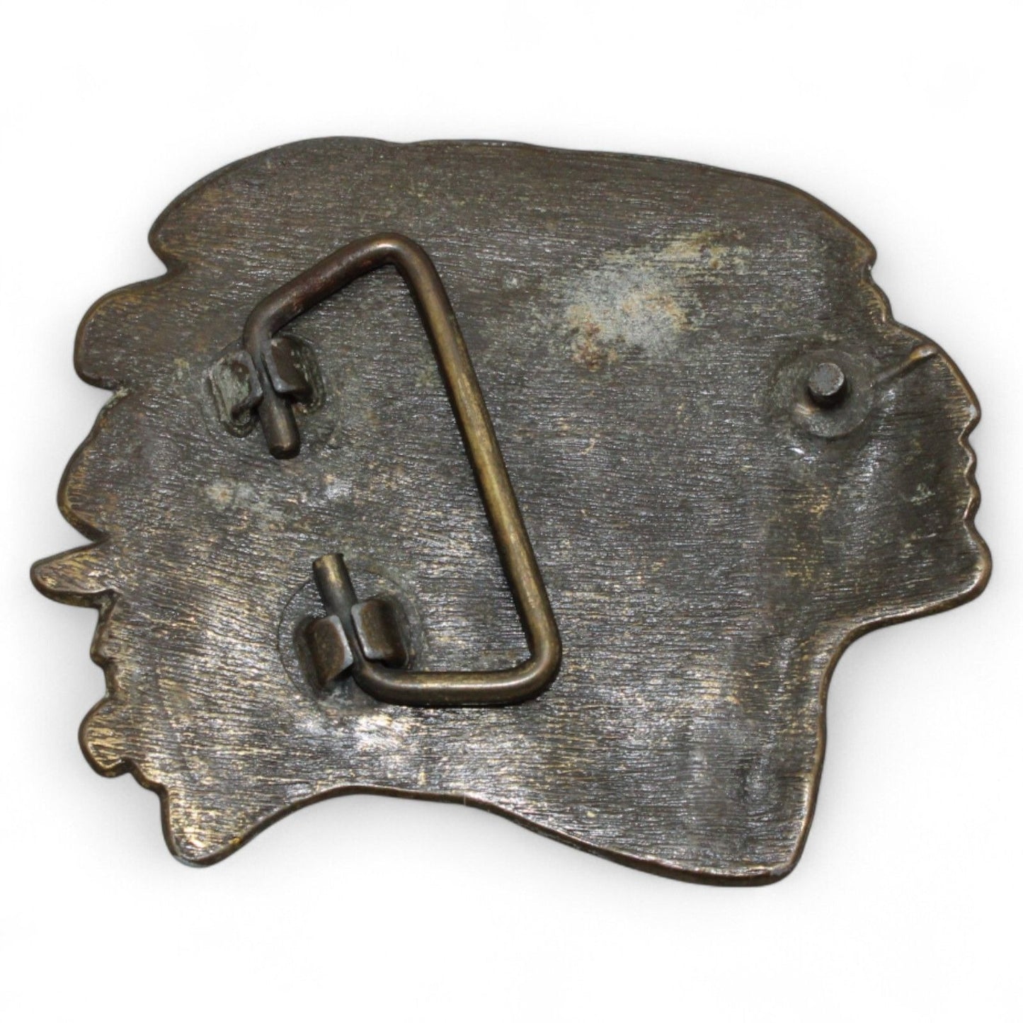 Vintage Bergamot Brass Works Native American Indian Chief Belt Buckle