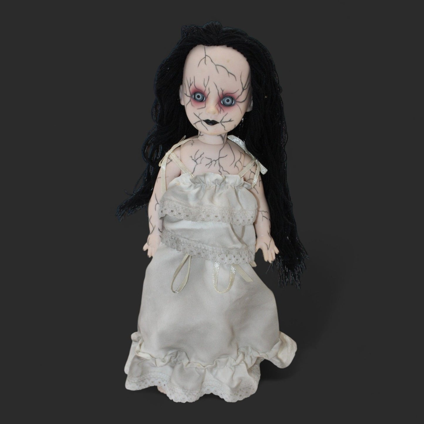 Mezco Living Dead Dolls Hush Horror Doll With Black Hair In White Dress