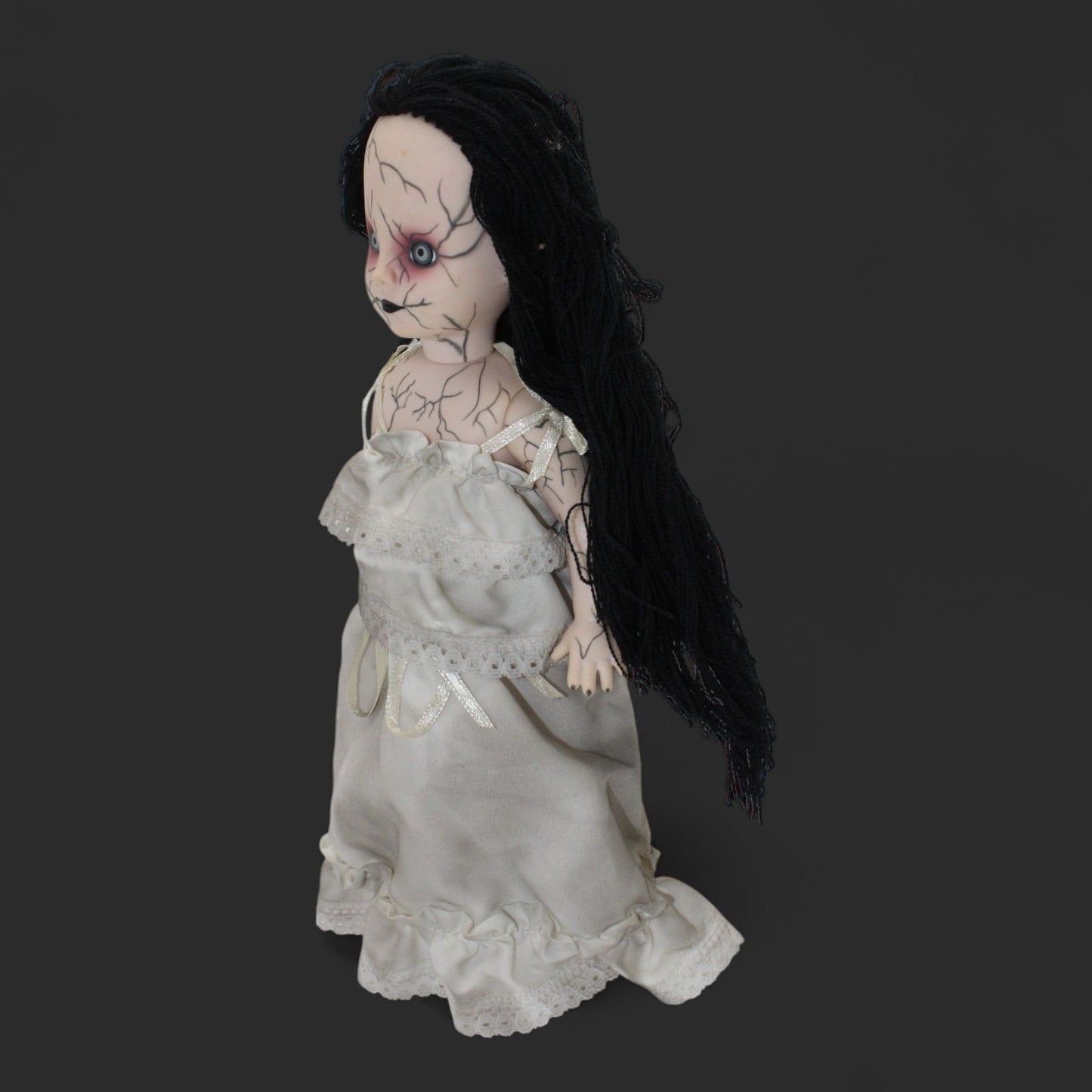 Mezco Living Dead Dolls Hush Horror Doll With Black Hair In White Dress