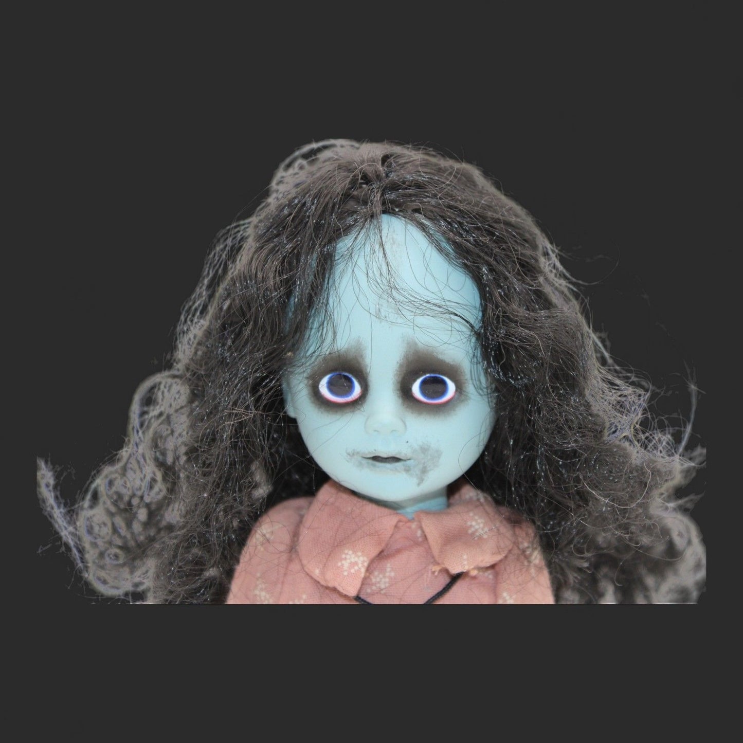 Mezco Living Dead Dolls Alison Crux Series 14 Creepy Blue Doll With Black Hair & Pink Dress